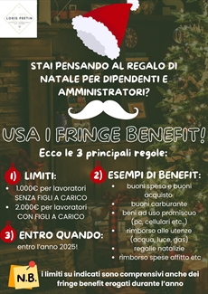 E' TEMPO DI FRINGE BENEFIT!